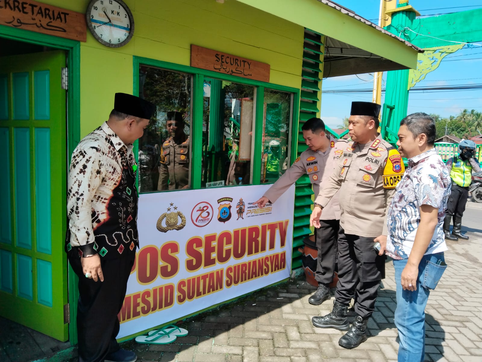 Polresta Banjarmasin Peduli Cagar Budaya Melalui Revitalisasi Masjid Sultan Suriansya