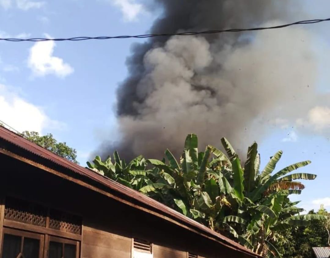 Satu Rumah Ludes Terbakar di Desa Tratau Tabalong