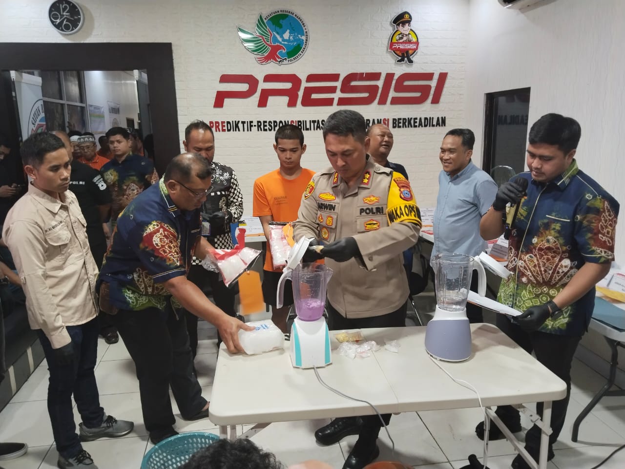 Polresta Banjarmasin Musnahkan 8 Kg Sabu Hasil Tangkapan 3 Bulan