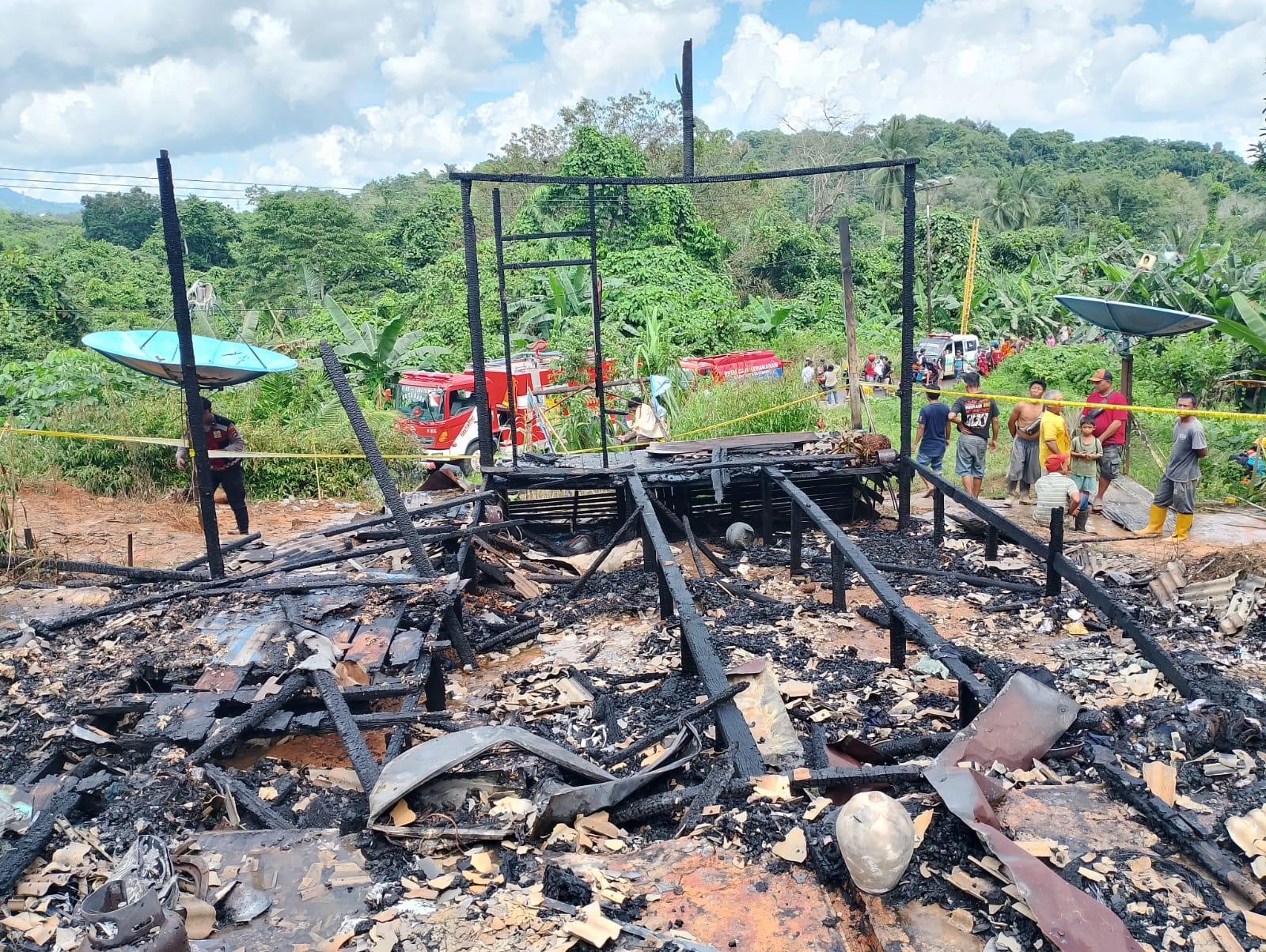 Diduga Korsleting Listrik, Api Hanguskan Rumah Haeriyani di Gunung Sari