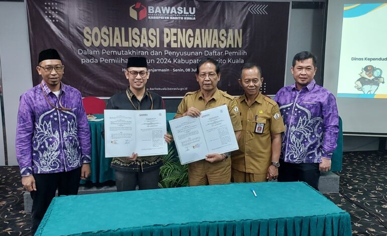 BAWASLU DAN DISDUKCAPIL TEKEN MOU DATA PEMILIH