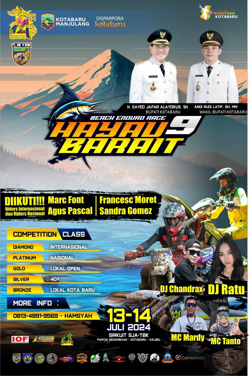 Riders Internasional Ramaikan Beach Enduro Race Hayau Barait