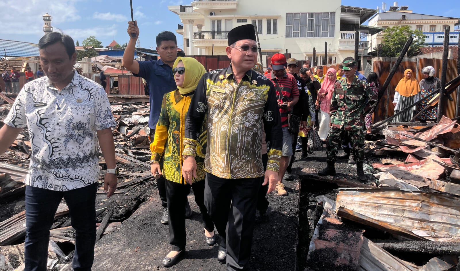 Korban Kebakaran di Kotabaru Terima Bantuan Dana dan Logistik
