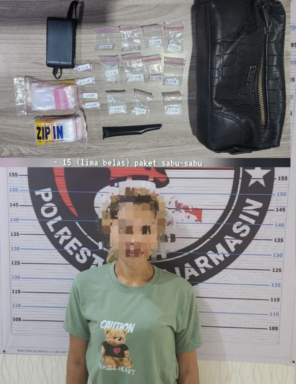 TA Warga Pekapuran Ketangkap Bawa Belasan Paket Narkoba