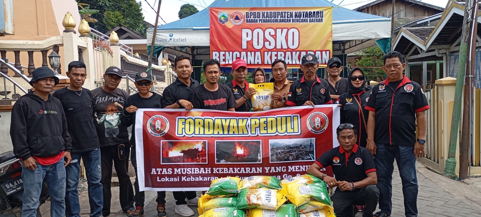 Fordayak Galang Donasi Untuk Korban Kebakaran di Kotabaru