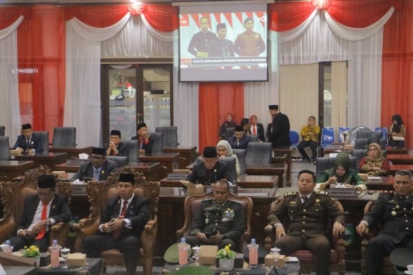 Unsur Pimpinan Daerah Tala Ikuti Pidato Kenegaraan Presiden RI dalam Sidang Tahunan MPR RI