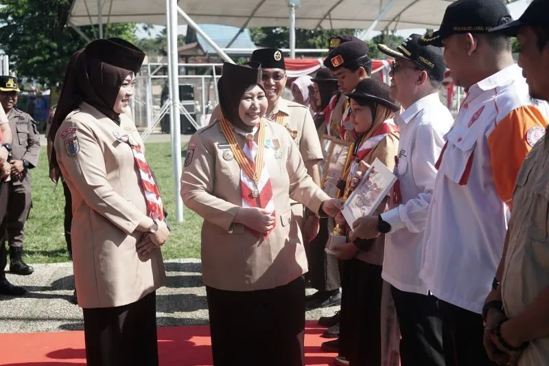 Pj Bupati HSS dan Acil Odah Peringati HUT ke-63 Pramuka