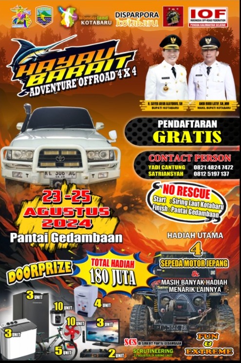 Hayau Barait Offroad 4×4 Digelar Perdana di Kotabaru