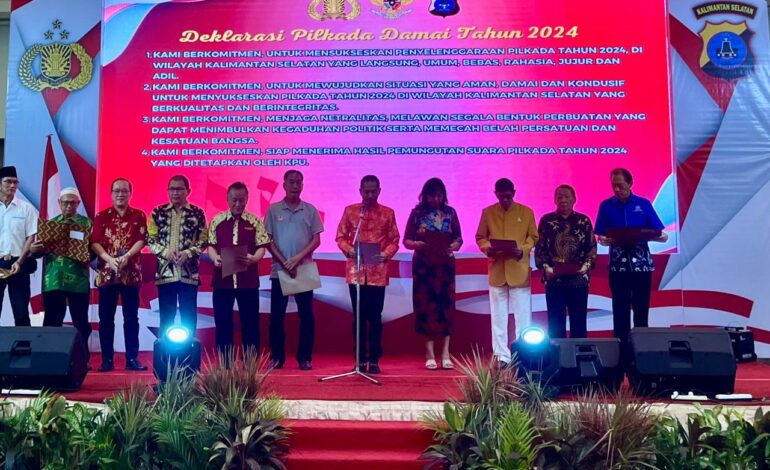 Gandeng Polda Kalsel, Komunitas Tionghoa Gelar Deklarasi Damai Pilkada