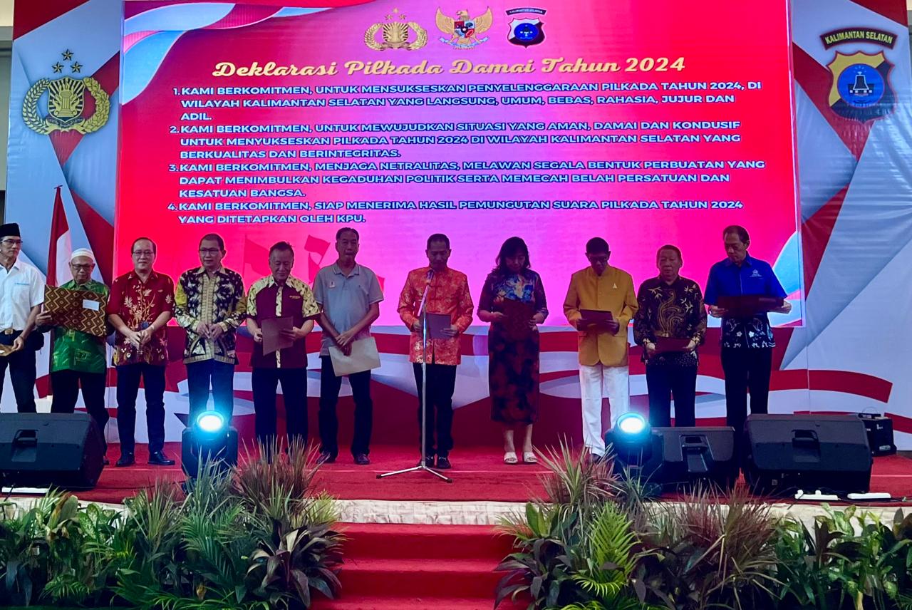 Gandeng Polda Kalsel, Komunitas Tionghoa Gelar Deklarasi Damai Pilkada