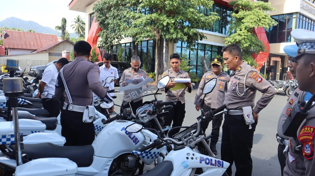 Pengecekan Kendaraan Polisi Jelang Pilkada 2024