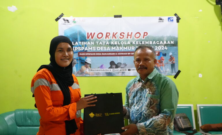 PT Borneo Indobara Selenggarakan Workshop Tata Kelola Kelembagaan KPSPAMS Desa Makmur