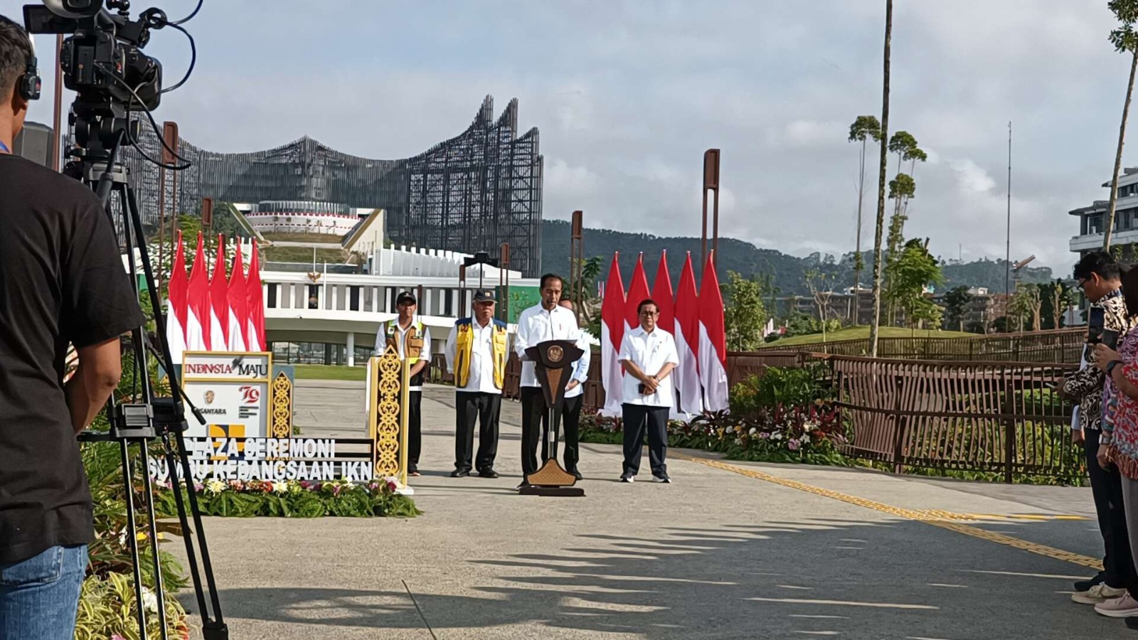 Presiden Jokowi Resmikan Plaza Sumbu Kebangsaan IKN
