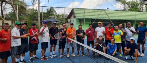Uji Tanding Tim Tenis SIWO-PWI Kalsel dengan Klub Korba