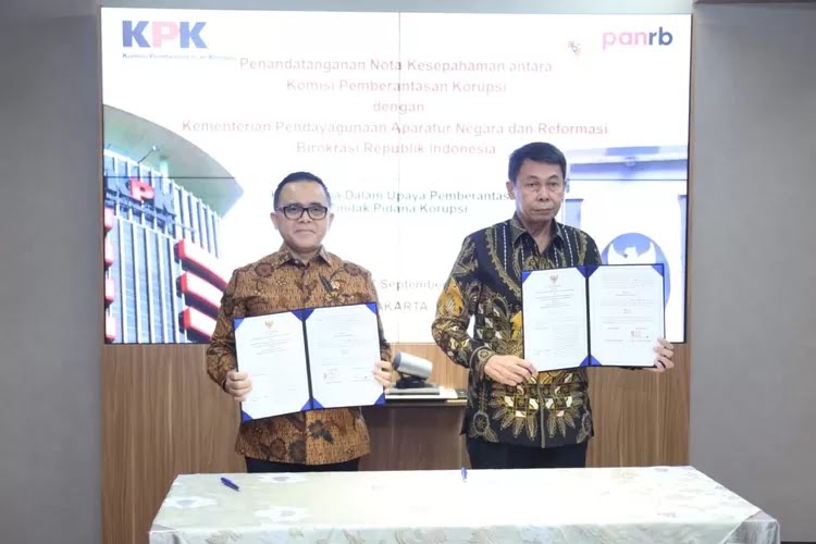 Kemenpan RB dan KPK Teken Kesepahaman Pemberantasan Korupsi Sektor Publik