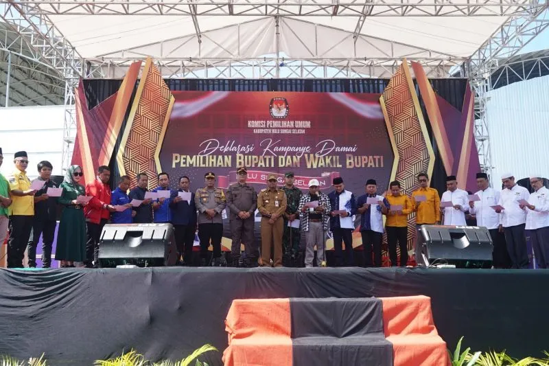 Pj Bupati HSS Hadiri Deklarasi Kampanye Damai Pilkada 2024