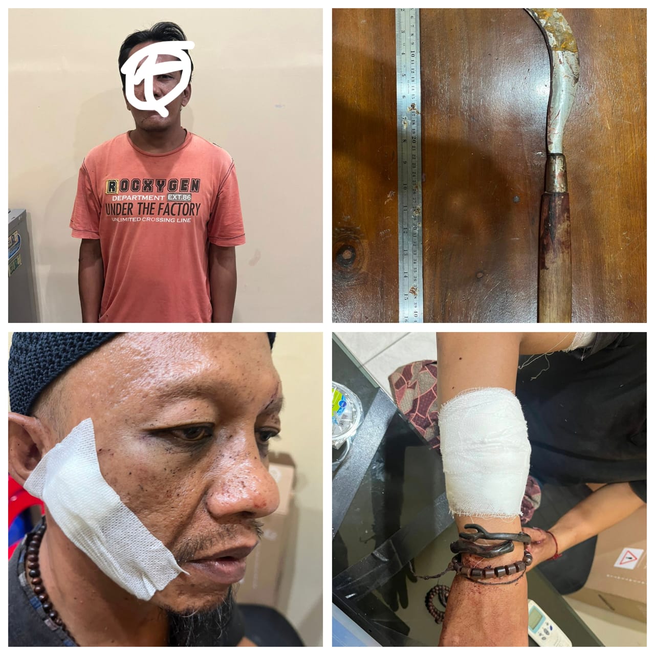 Diduga Mabuk, Seorang Pria Aniaya Ayak dan Anak di Banjarmasin