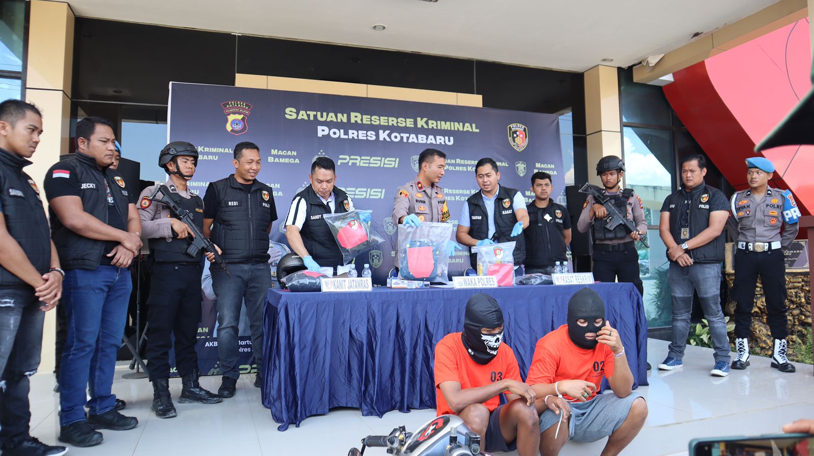 Polres Kotabaru Tangkap Dua Begal Yang Beraksi pada Empat Lokasi
