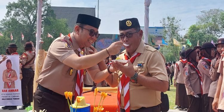 Bupati HST Hadiri Upacara Hari Pramuka ke-63 di Taman Dwi Warna