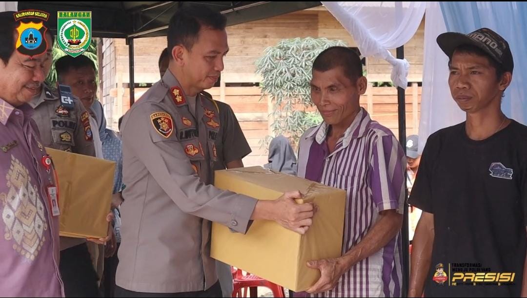 Pemkab Balangan dan Polres Bantu Penyediaan Air Bersih Wilayah Pedalaman