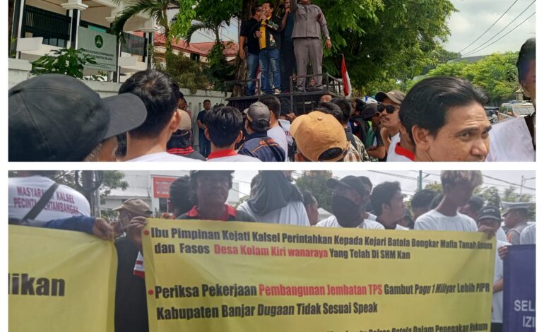 LSM KAKI KALSEL Gelar Aksi di Kejati Kalsel, Soroti Kasus Korupsi dan Proyek Pembangunan