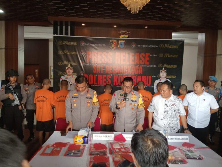 12 Tersangka Peredaran Narkoba Digulung di Kotabaru