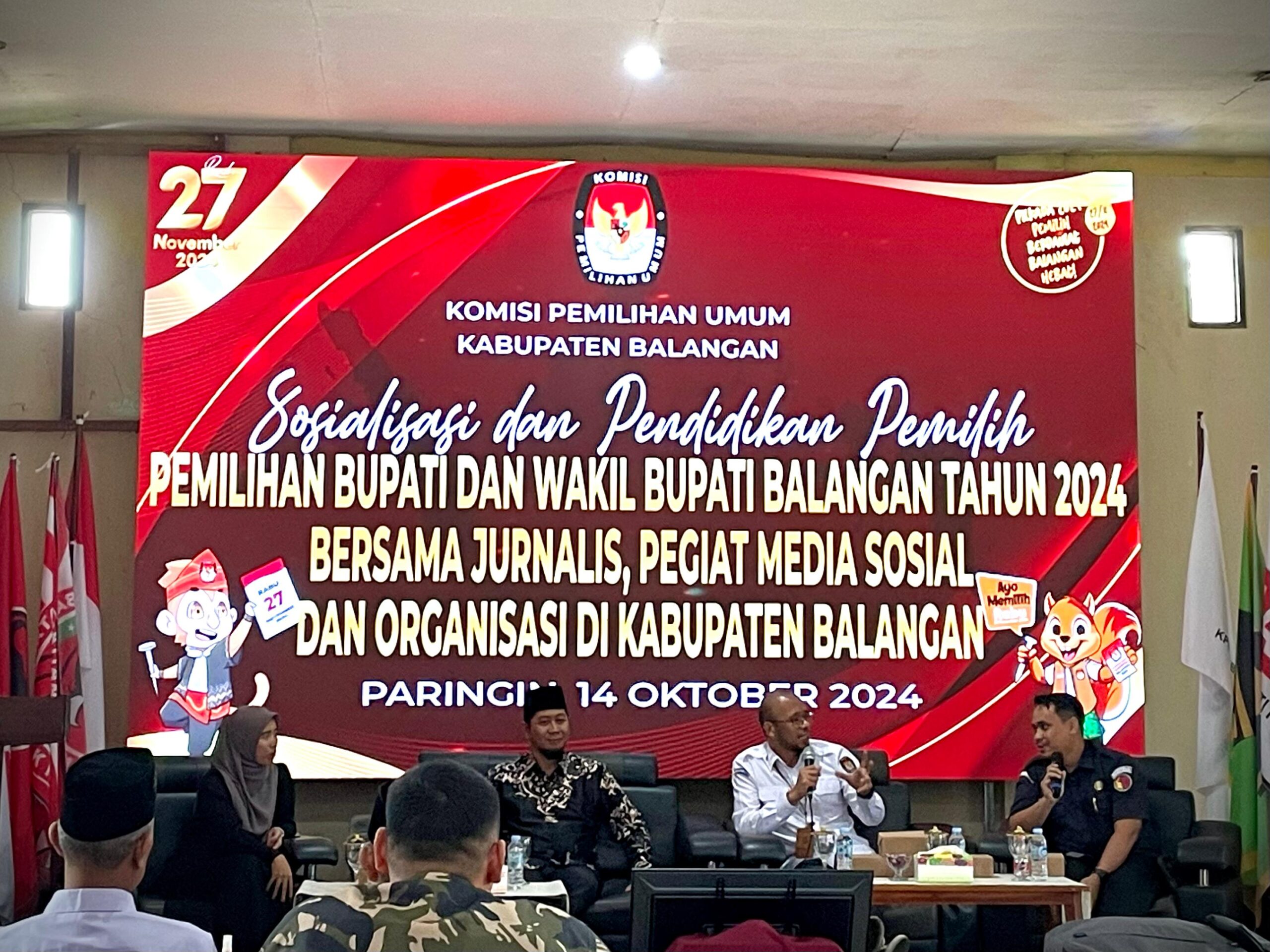 KPU Balangan Gelar Sosialisasi dan Pendidikan Pemilih Bersama Jurnalis