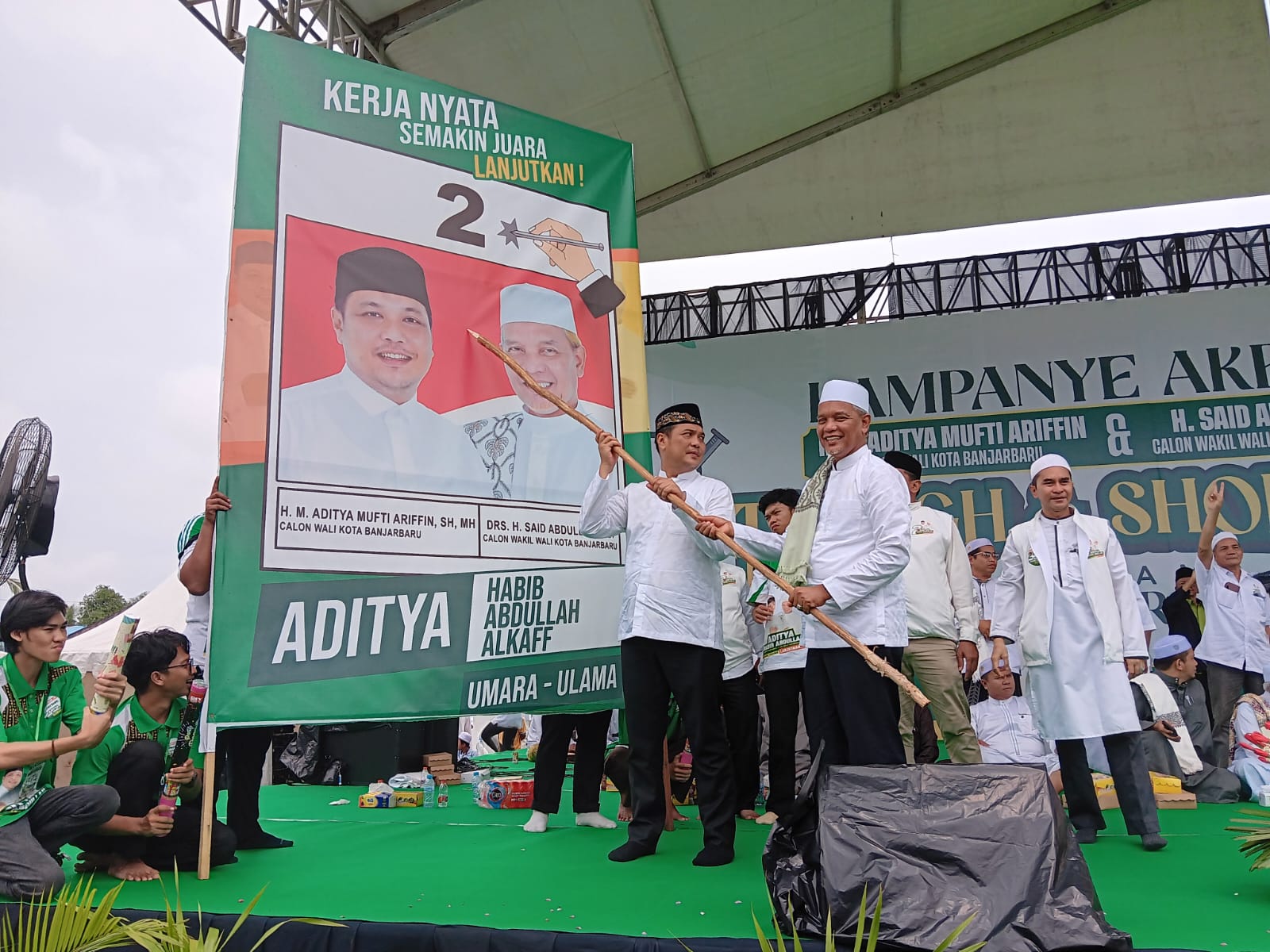 Ribuan Massa Antusias Hadiri Kampanye Terbuka Aditya-Habib Abdullah