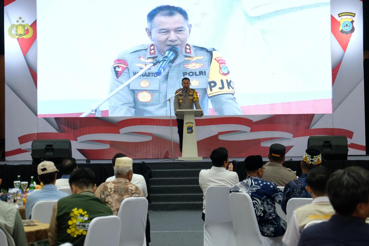 Polda Kalsel Road Tour Deklarasi Pilkada Damai 2024 di Kabupaten Tapin