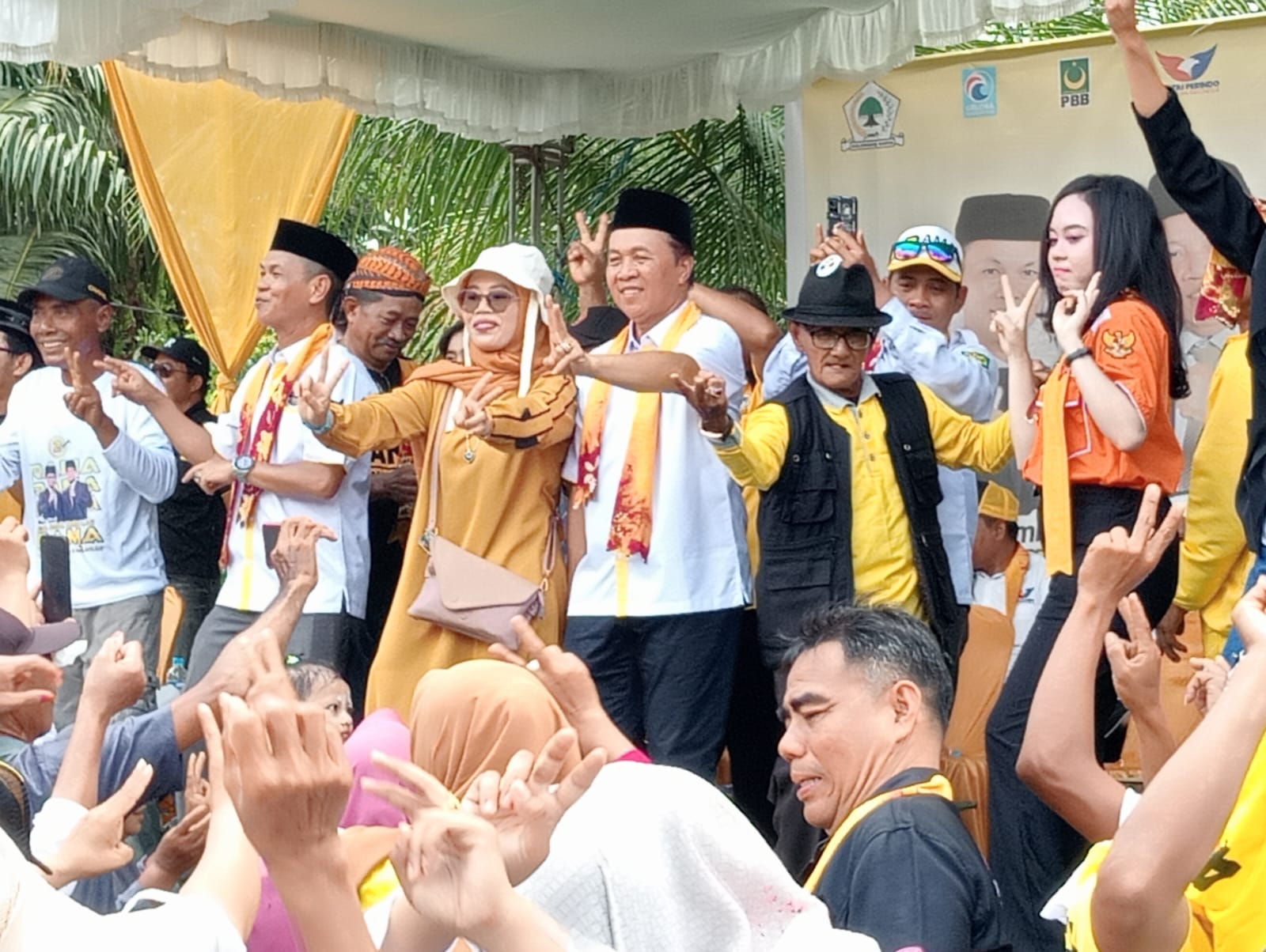 Kampaye ke 12 Pasangan Calon Rahmadian Noor – Sumarji di laksanakan di Desa Kolam Makmur dan Simpang jaya