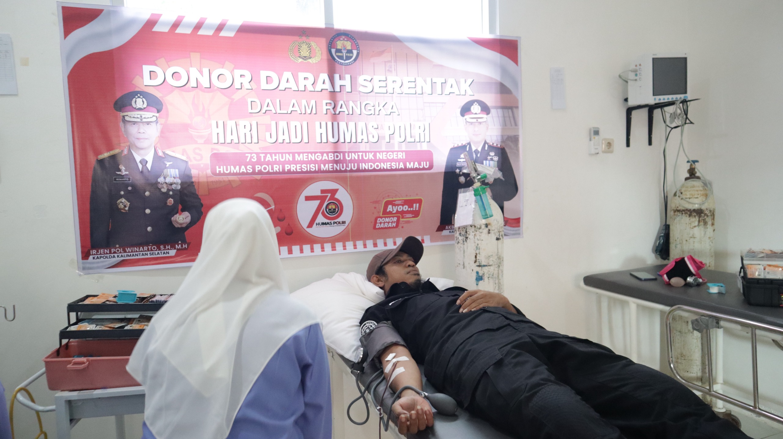 28 Kantong Darah Terkumpul dari Donor Darah di Polres Kotabaru