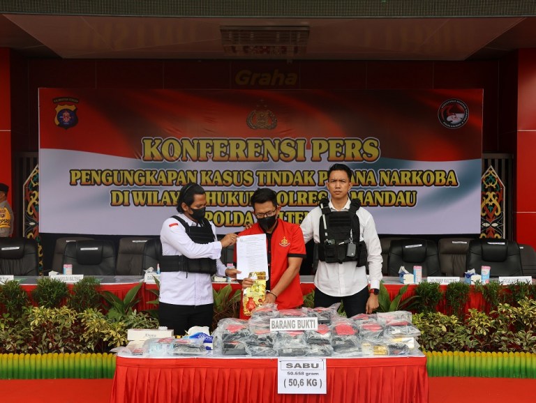 50,6 Kg Sabu-sabu Gagal Edar Melalui Kalimantan Tengah