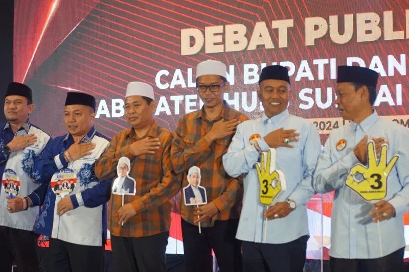 Tiga Paslon Pilbup HSS Adu Program Unggulan Untuk Kesejahteraan Rakyat