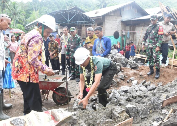 Pemkab HST dan Kodim Bangun TK Negeri 1 Batang Alai Timur