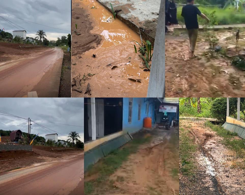 Masyarakat Sungai Landas Keluhkan Luberan Lumpur Merah Kavlingan Lahan