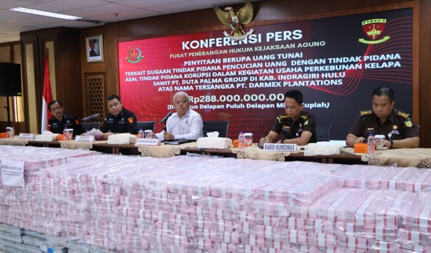 Kejagung Sita Rp288 Miliar Kasus Pencucian Uang PT Duta Palma Group