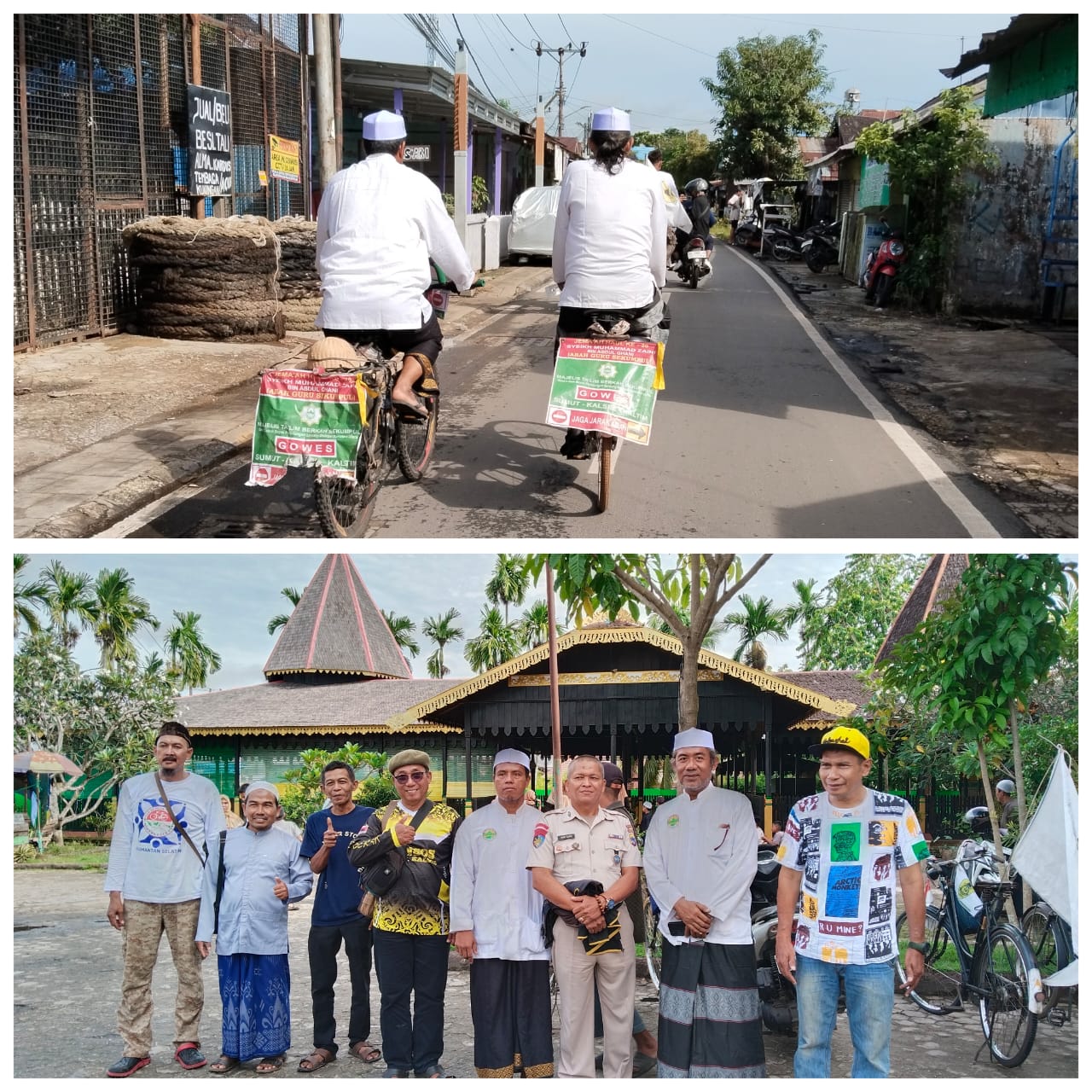 Gowes dari Medan, Dua Jamaah Tiba di Banjarmasin Ikut Haul Ke-20 Guru Sekumpul