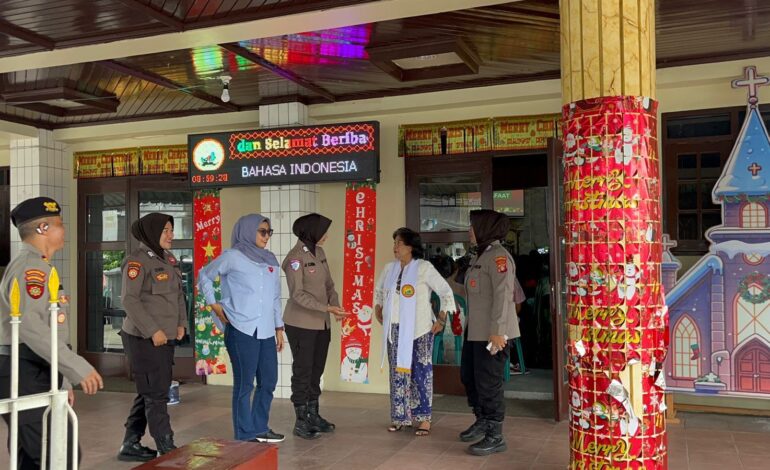 Srikandi Polresta Palangkaraya Dilibatkan Patroli Pengamanan Natal