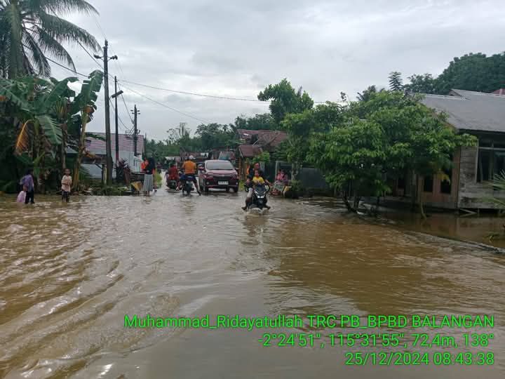 Lima Desa di Balangan Terdampak Banjir Akibat Curah Hujan Tinggi