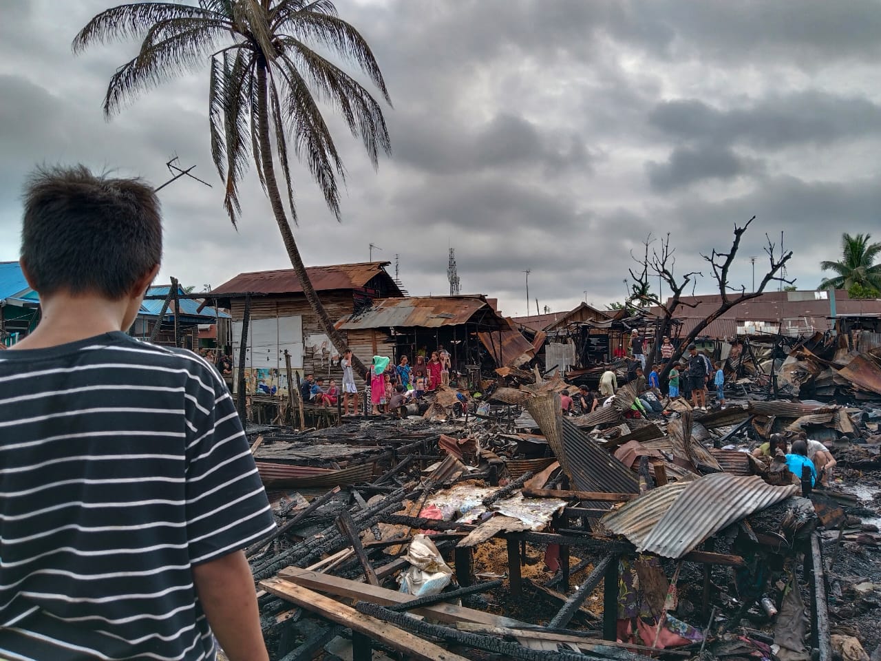 Puluhan Jiwa Kehilangan Tempat Tinggal Akibat Kebakaran di Banjarmasin