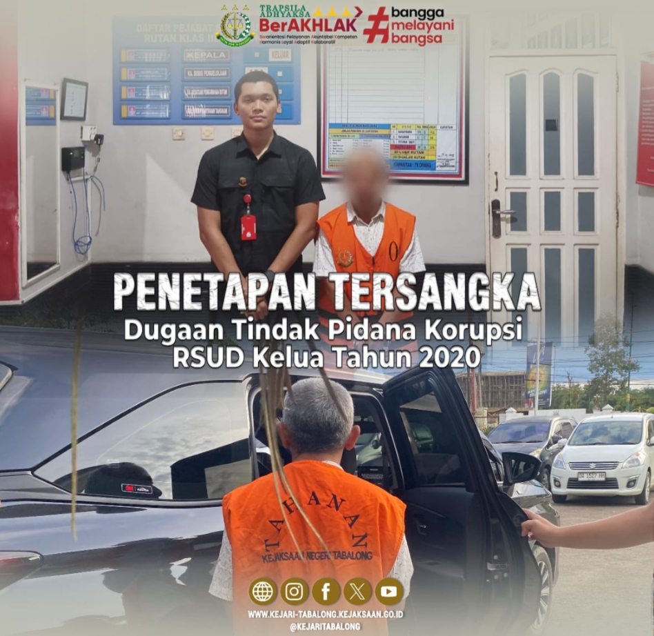 Kejari Tabalong Tahan LH Tersangka Dugaan Korupsi Proyek Rumah Sakit Kelua