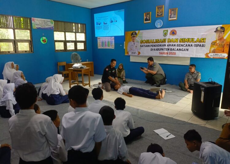 BPBD Balangan Sosialisasi Pencegahan Kebencanaan di SMPN 4 Awayan