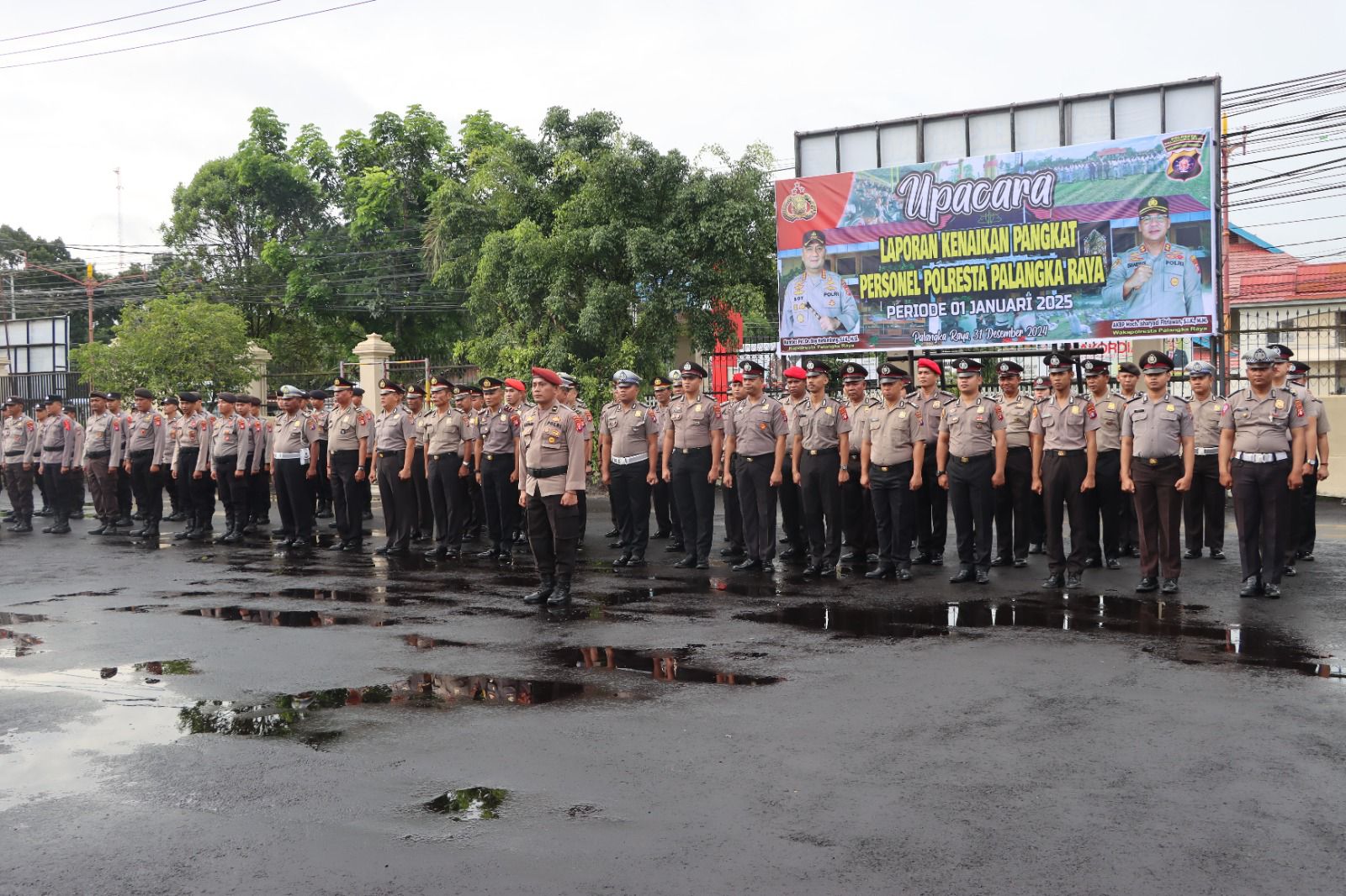 Kenaikan Pangkat 55 Personel Polresta Palangkaraya Motivasi Tingkatkan Pelayanan