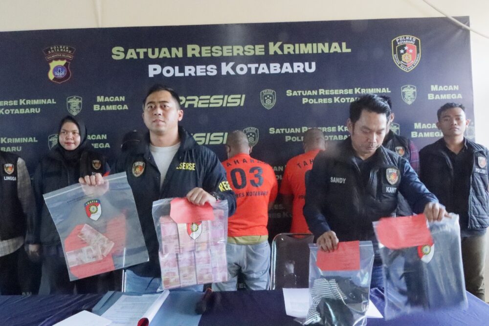 Penangkapan Tiga Terduga Pengedar Uang Palsu Rp310 Juta di Kotabaru