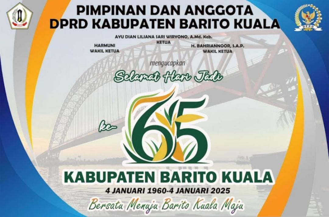 Pimpinan dan Anggota DPRD Ucapkan Selamat Hari Jadi Ke-65 Batola