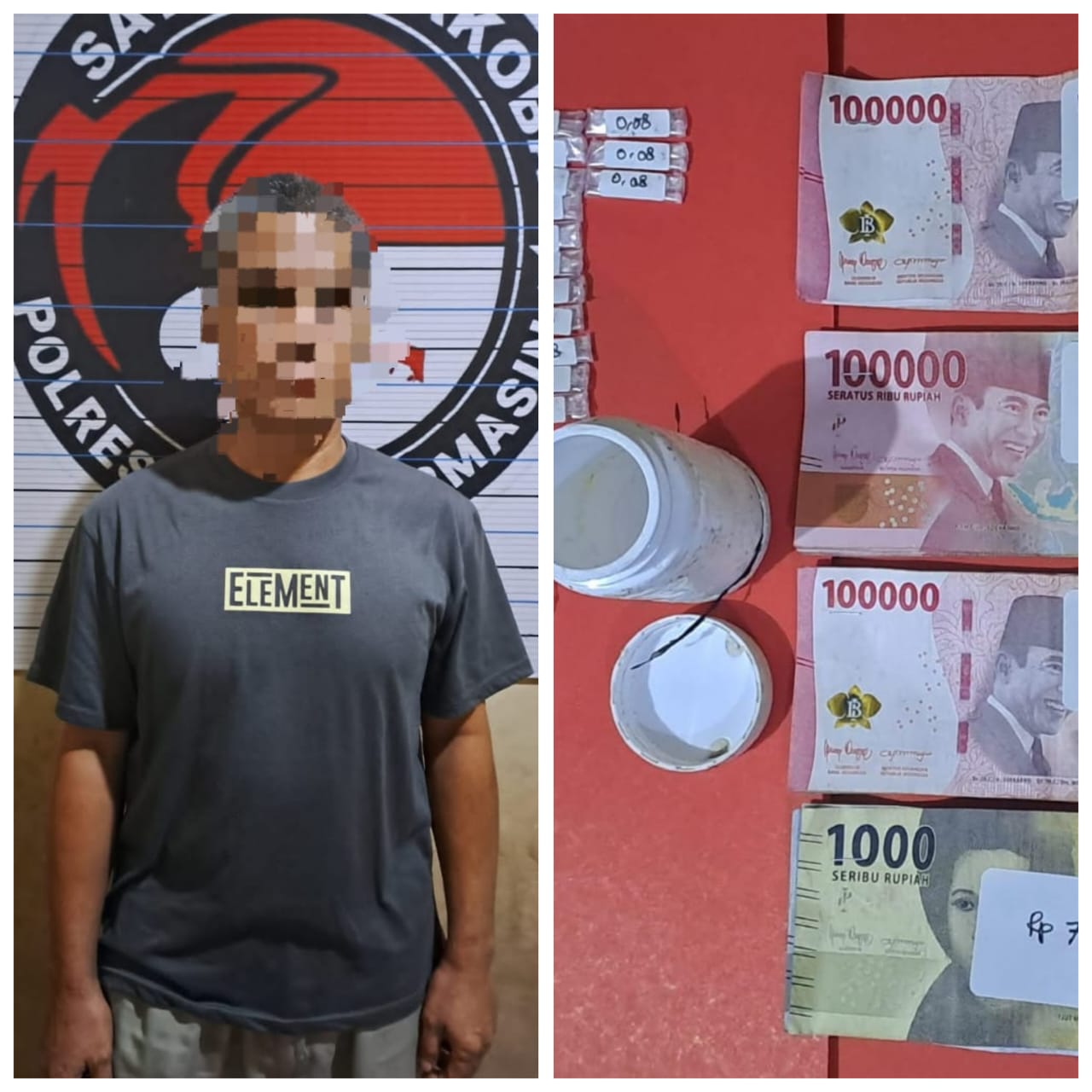 WY Pemilik 33 Paket Sabu Digerebek di Rumah Kontrakan Pekapuran Raya