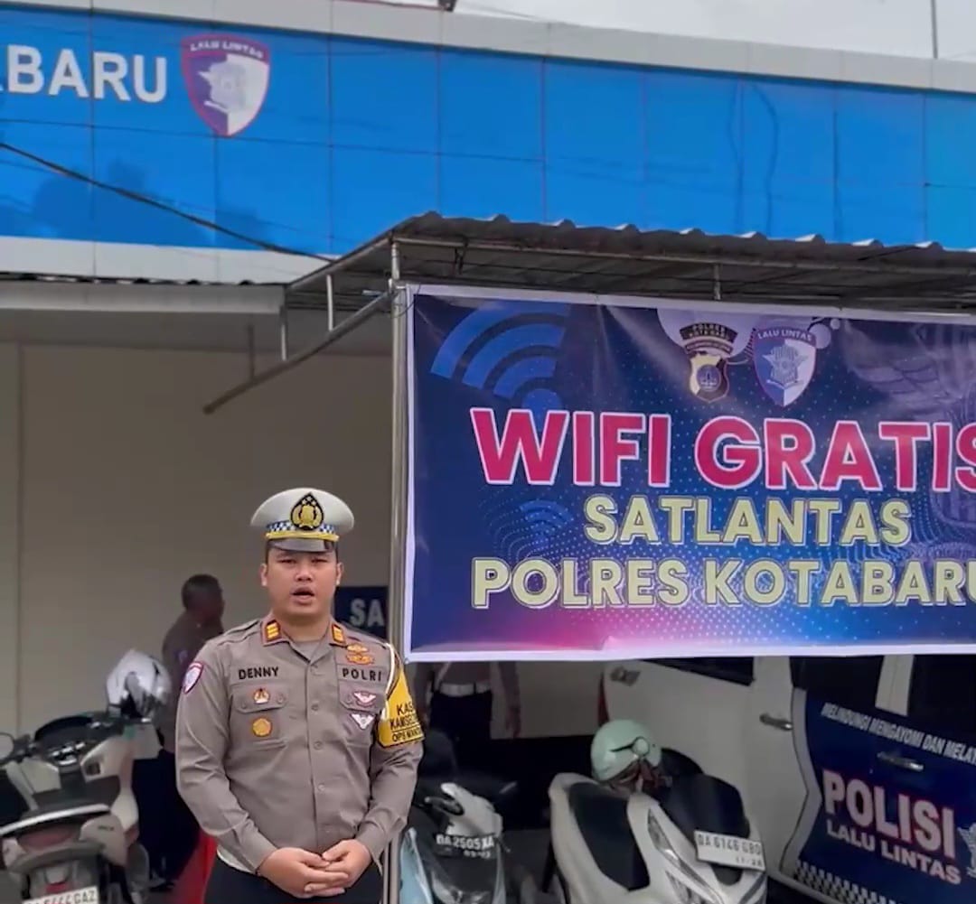 Polres Kotabaru Sediakan FiWi Gratis Untuk Masyarakat Terdampak Gangguan Internet
