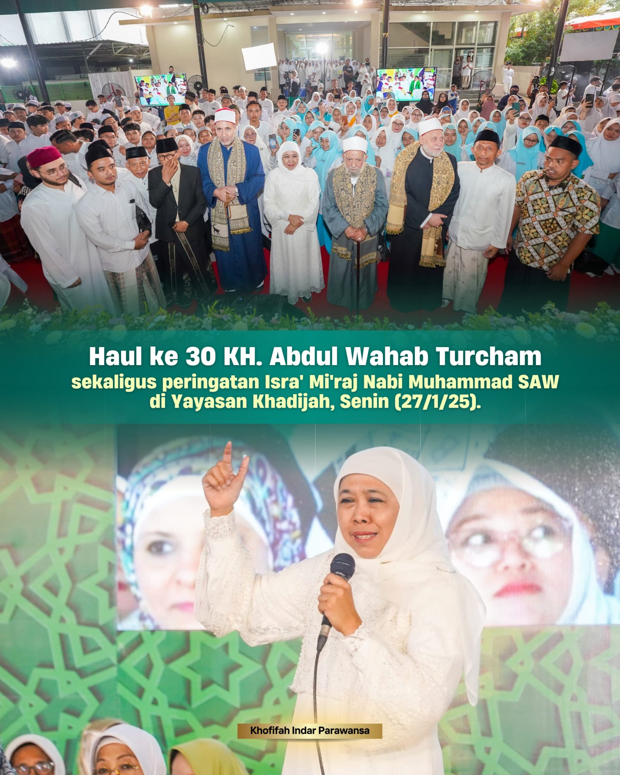 4 Ulama Mesir Hadiri Haul KH Abdul Wahab Turcham, Khofifah: Beri Siraman Ilmu Penuh Hikmah