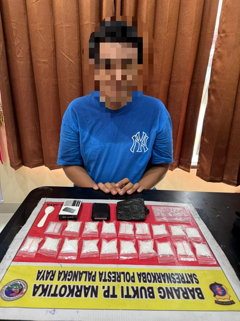 MAR Diamankan Atas Dugaan Kepemilikan 19 Paket Sabu di Palangka Raya