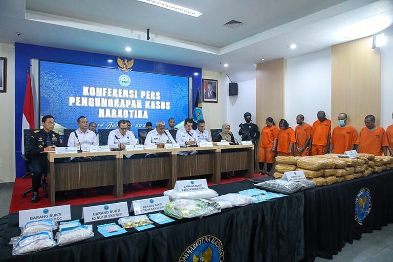 Awal 2025, Tim Gabungan Amankan 60,19 Kg Narkoba dan 44 Tersangka
